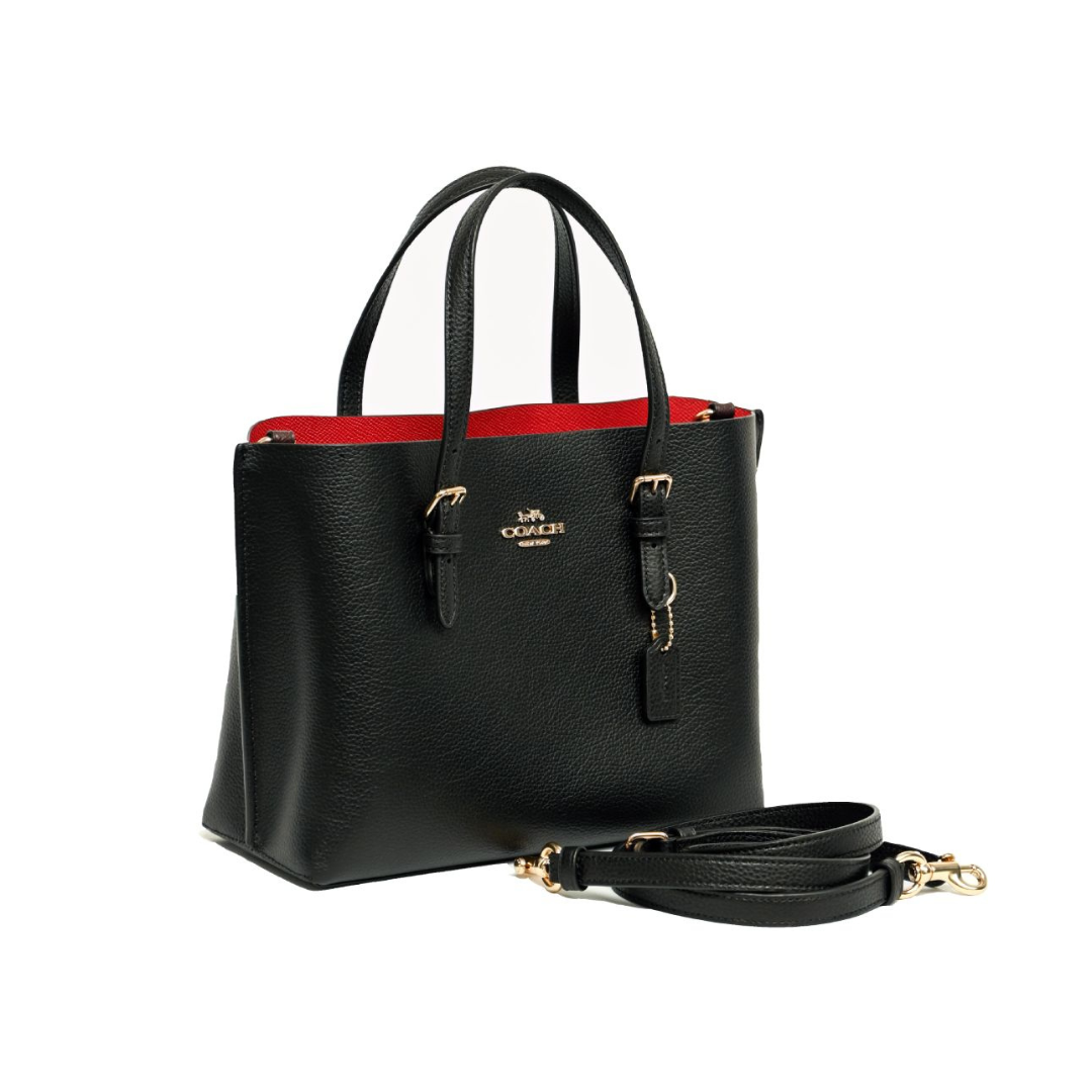 Coach black tote red inside online